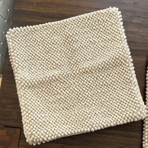 Cream Textured Accent Pillow